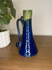 Blue pottery pitcher vase picture