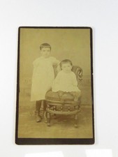 ntique Cabinet Card Photo – Two Children by Chr. Smelli, Bergen Norway c1890s picture