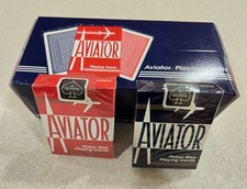 Aviator Playing Cards, 12 Pack, Red & Blue (free shipping in continental US) picture
