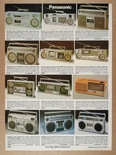 Panasonic Boombox Stereos RX C100 C60 5250 5085 C50 C45 F35 1984 catalog ad page picture