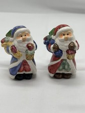bintage santata clause figurines salt and pepper shakers picture