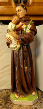 Vintage C.S. 130 St. Anthony of Padua Infant Jesus Chalkware 20