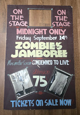 Original Large RAY-MOND Zombies Jamboree Magic Spook Show Hand Painted Poster picture