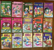 Vintage Walt Disney Daisy and Donald Duck Comics Lot of 15 Gold Key Whitman picture