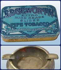 Edgeworth Antique Sliced Pipe Tobacco Empty Tin 1920s Larus Richmond Va, BONUS picture
