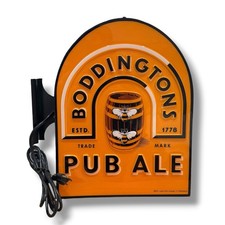 Vintage Boddingtons Pub Ale Double Sided Lighted Beer Sign Shaker 1998 Works picture