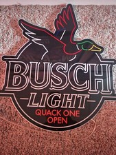 New Busch Light Beer LED Quack One Open Sign Not Neon Duck Hunting Budweiser Bar picture