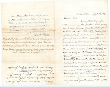 1876 Genealogical Letter Scott, McLaughlin & Gentry Families ME OH VA Oak Hill picture