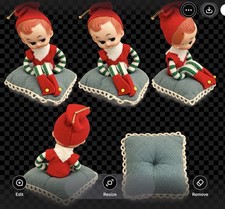 🎄 Vintage 1960s Knee-Hugger Christmas Elf — Made in Japan — $40 🎄 picture