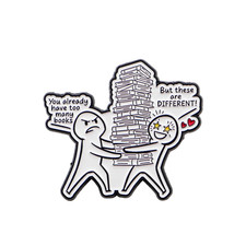 Book Lover Enamel Pin Funny Reading Quotes Brooch Lapel Pins Badge on Backpack picture