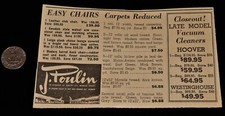 Vintage Newspaper Ad,SPOKANE ,WA,1958,J Poulin Furniture,Monroe St & Sprague Ave picture