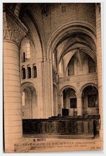 Pre-1907 Normandy Saint-Georges Church Interior View Postcard - Sepia RPPC picture