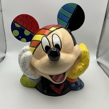 Disney Romero Britto Mickey Mouse Cookie Jar LE 356/2000 COA 2011 Enesco picture