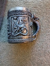 Medieval Roaring Dragon Coffee Mug - Dungeons And Dragons Novelty Gothic picture