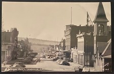 LEADVILLE CO~REAL PHOTO POSTCARD RPPC~HARRISON AVE SOUTH~CARS & TRUCKS~SANBORN picture