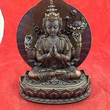 avalokiteshvara statue Tibetian Buddhism Chenrozig Guanyin 10”  picture