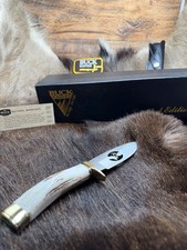 1990's Buck 192 Vanguard Ltd Edt Elk  Stag Laser Cutout With Leather Sheath Mint picture
