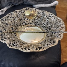 Vintage Godinger rose bowl  12 x 10.5 x 3.5 inches picture