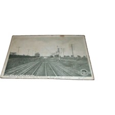 1908 BALTIMORE & OHIO B&O BELLE MEADE NEW JERSEY TRAIN STATION USED POST CARD picture