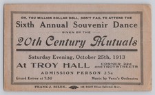 1913 Dance Card 20th Century Mutuals Troy Hall Chicago Vana’s Orchestra picture