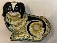 Pekingese Dog Trinket Dish Mille Fleur Hand painted Enamelware For Seymour Mann picture