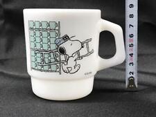 Used ������Fire King Milk Glass Snoopy Mug picture