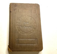 1919 Antique New Testament Bible American Bible Society KJV Pocket Edition picture