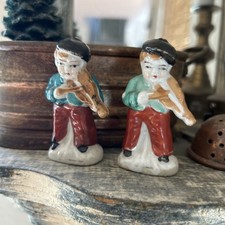Vtg Miniature BOY PORCELAIN FIGURINE JAPAN VIOLINist Mini Boys picture