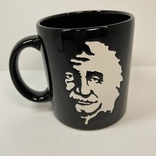 Vintage Waechtersbach Einstein E=MC2 Mug 12 Oz Black Cup White Einstein Germany picture