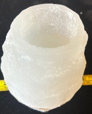 Selenite Votive Candle Holder Iceberg Shape picture