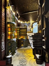 Handmade Hogsmeade Village Book Nook, Book End, Bookshelf Insert Decor picture