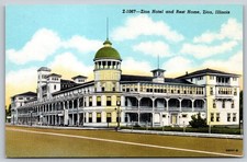 Zion Hotel and Rest Home Zion Illinois Curt Teich Postcard PC248 picture