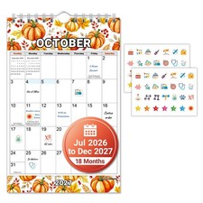 20262027 Small Mini Wall Calendar Planner Organizer Dates 5.5x8.5 Inch picture