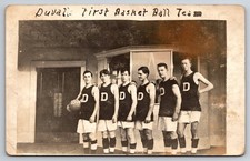 First Basketball Team Duvall Washington 1913 to 1914 Real Photo RPPC picture