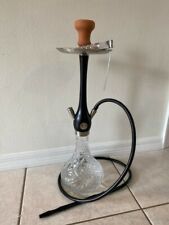 NABU Wood & Stainless Steel  Hookah Soft Smoke Shisha Mate Glass Water Pipe 26” picture