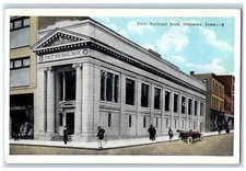 c1920's First National Bank Ottumwa Iowa IA Antique Unposted Postcard picture