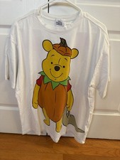 2025 Disney Parks Halloween Winnie Pooh Pumpkin Tigger 2 Sided T Shirt  Mens L picture