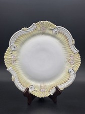 Antique Porcelain Bone China Plate Scroll Handpainted Flowers Gold Trim 11