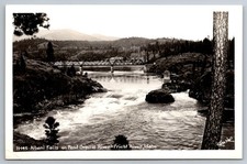 Postcard RPPC Priest River Idaho Albeni Falls Pend Oreille River Bridge picture