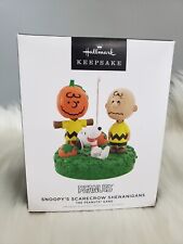 NEW Hallmark Keepsake Snoopys Scarecrow Shenanigans Halloween Christmas Ornament picture