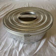 VINTAGE ROWOCO STEAMING BASKET W LOCKING LID MADE IN ITALY ALUMINUM NEW picture
