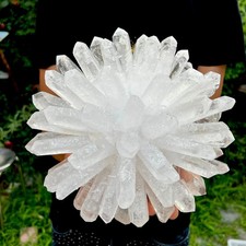 9.2LB New Find white Phantom Crystal Quartz Cluster Mineral Specimen Healing picture