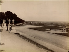 France, Saint-Germain-en-Laye, Grande Terrasse du Château vintage albumen print picture