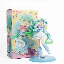18CM Hatsune Miku Cat Eat Ver PVC Anime Figure Collectible Model Statue Toy Gift picture