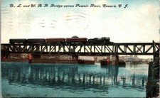 Postcard DL & WRR Bridge Across Passaic River Newark NJ 1910 picture