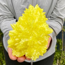 1.22LB Rare Natural yellow sulfur crystal quartz crystal mineral specimen picture