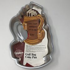 1987 Wilton Golf Bag & Clubs Cake Pan Vintage Baking Fathers Day Retirement +^ picture