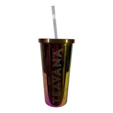 Teavana Multichrome Metal Cold Cup w/ Matching Lid 16oz. Metal Tumbler picture
