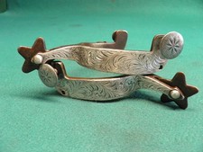NICE VINTAGE PAIR OF WESTERN COWBOY SPURS picture