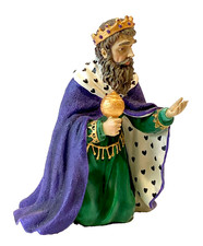 Rare Pipka Nativity King Caspar Wise Man Magi Figurine 3 1/2” Hand Painted picture